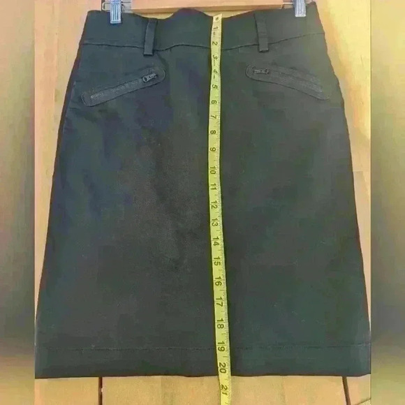 Armani Exchange Women's Black Pencil Skirt Back Zip, Zip Pockets Cotton - size 2 - Picture 7 of 7